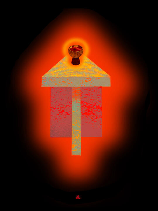 The Shed Blood - Part of the Red, Black, Gold series - digital illustration made in Procreate on iPad, 2026