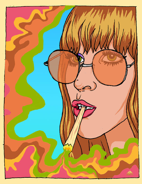 Hazy, digital illustration, 2018