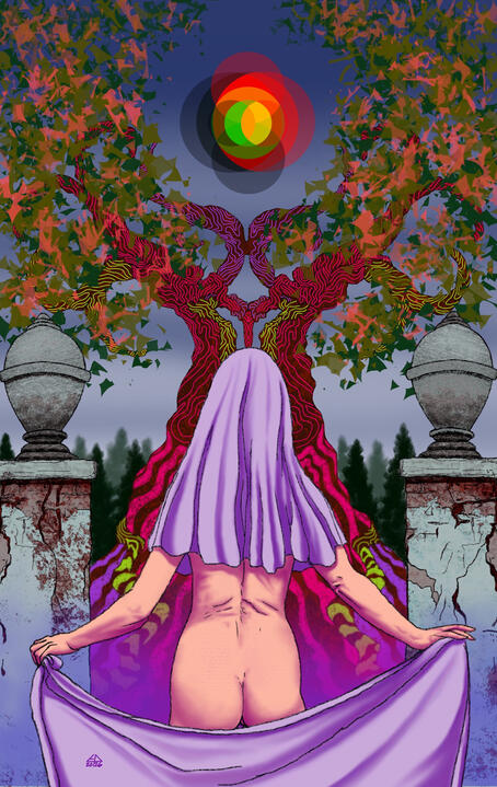 The Offering, digital illustration made in Procreate on iPad