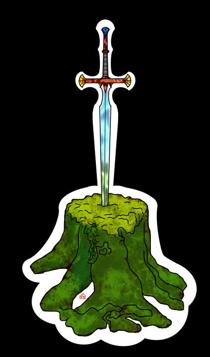 Sword in Mossy Stump