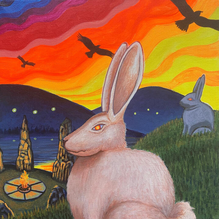 Rabbit Equinox, 12”x12”, 2026 - SOLD
