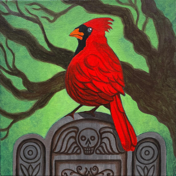 The Visitor, 12”x12”, 2026
